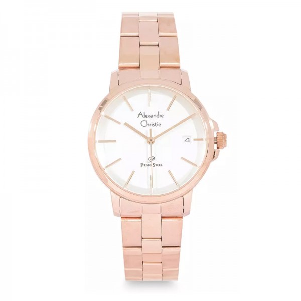 Alexandre Christie AC 1032 RoseGold White Steel LDBRGSL